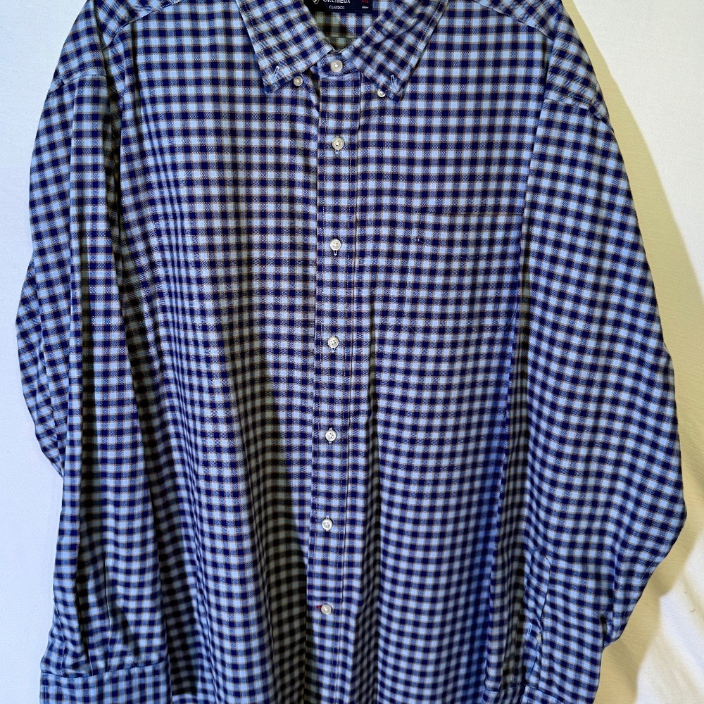 Daniel Cremieux Navy & Tan Gingham Button-Down